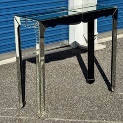 SLIM MIRRORED GLASS TABLE HALLWAY TABLE