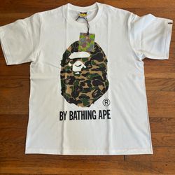 White camo size m bape tee