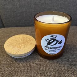 3D’s Essentials 100% Natural Coconut Soy Wax Blend Candle “Lavender Scent” 7 oz.