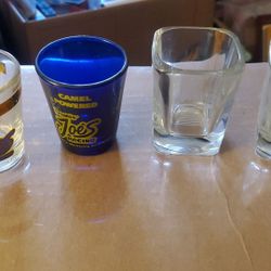 Smokin Joe Camel 1994 Racing Shot Glasses + 2 "Camel" Collectable Shot Glasses