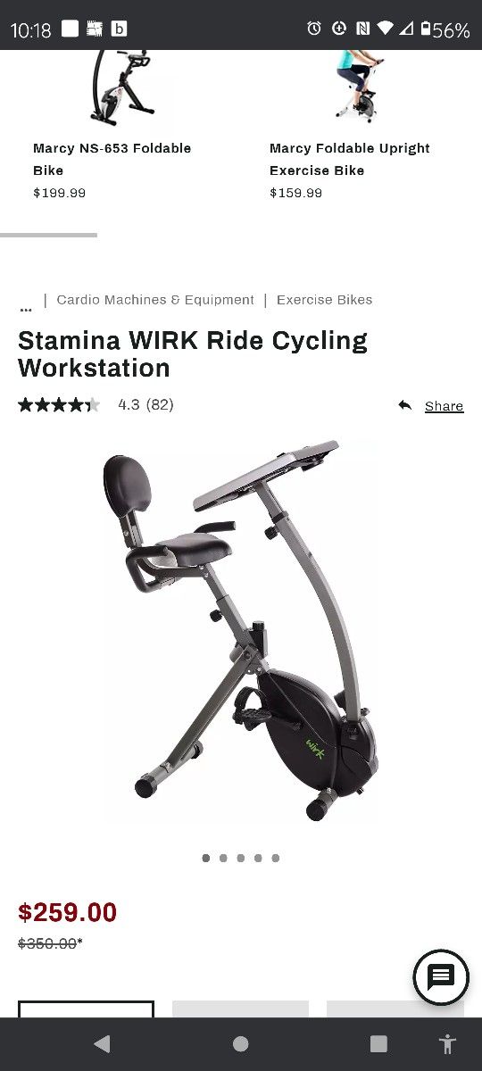 Stamina Workstation Bike $80 OBO