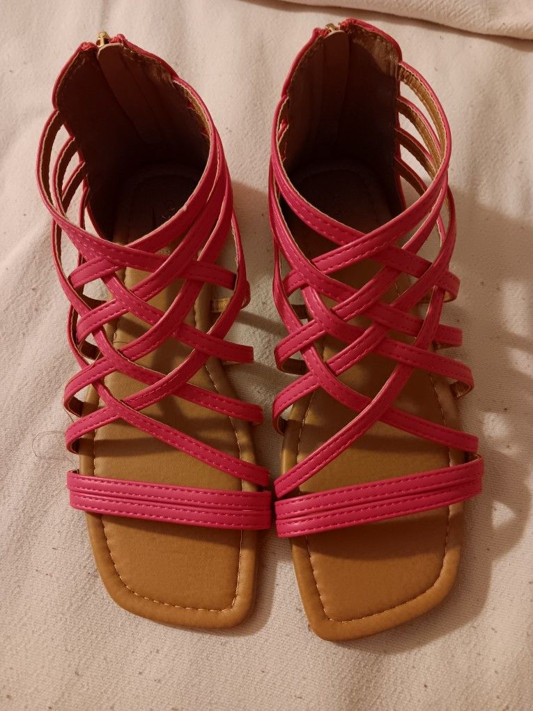 Pink Strappy Sandals Size 9 $20.00