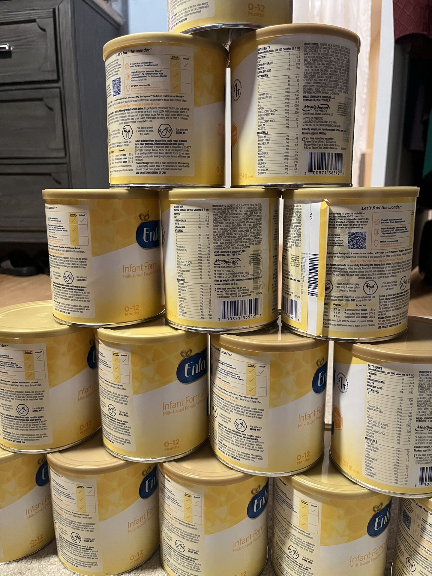 Enfamil Infant $18 Per Can