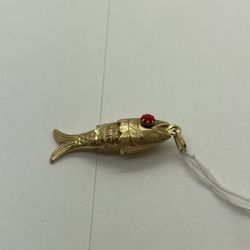 FISH PENDANT 14KT YG, 4.3 GRAMS 