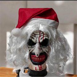 TERRIFIER Clown Santa Latex Mask with Hair