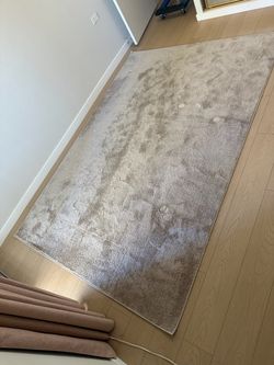 Large Beige Abstract Area Rug