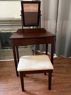 Vanity table and stool