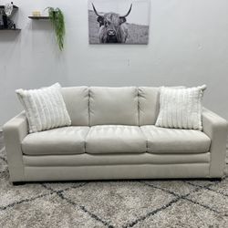 Cream Pull Out Bed Couch - Free Delivery 