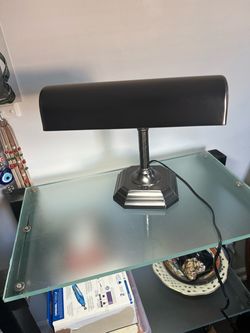 Black Banker Style Desk Lamp
