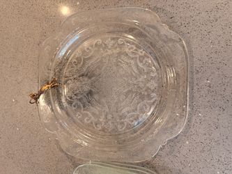 Antique 1930 Hazel-Atlas Florentine No 1 glass plates