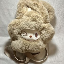 the monsters plush flower bag - brown