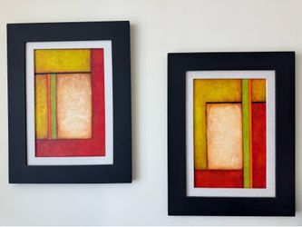 2 paintings on canvas from mexican artist