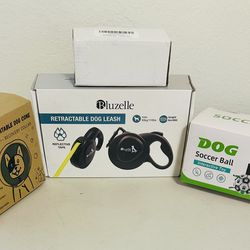 🐶 New Dog Essentials Bundle - Leash, Soccer Ball, Recovery Cone & Dental Kit