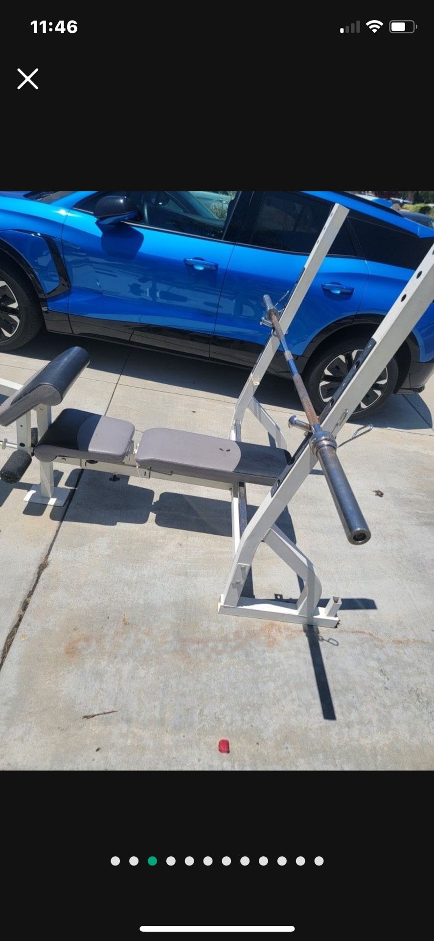 Very Strong Olympic Weight Bench With 7 Ft Olympic Bar