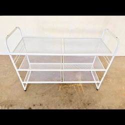 Brand New White 3-Tier Shoe Rack 