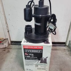 Everbilt Submersible Sump Pump  1/ 4 HP
