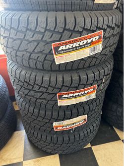 ✅✔️Lt285/70/17 vendo set de llantas nuevas arroyo at
