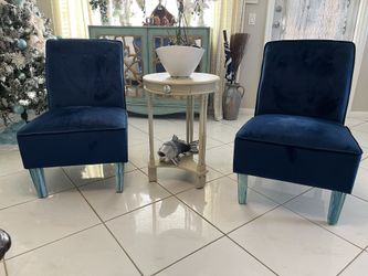 2 Beautiful Colbert Blue Chairs