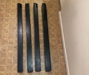 4 Solid Wood Black Espresso Dark Brown 35” Legs For Tall Dining Bar Bistro Patio Table