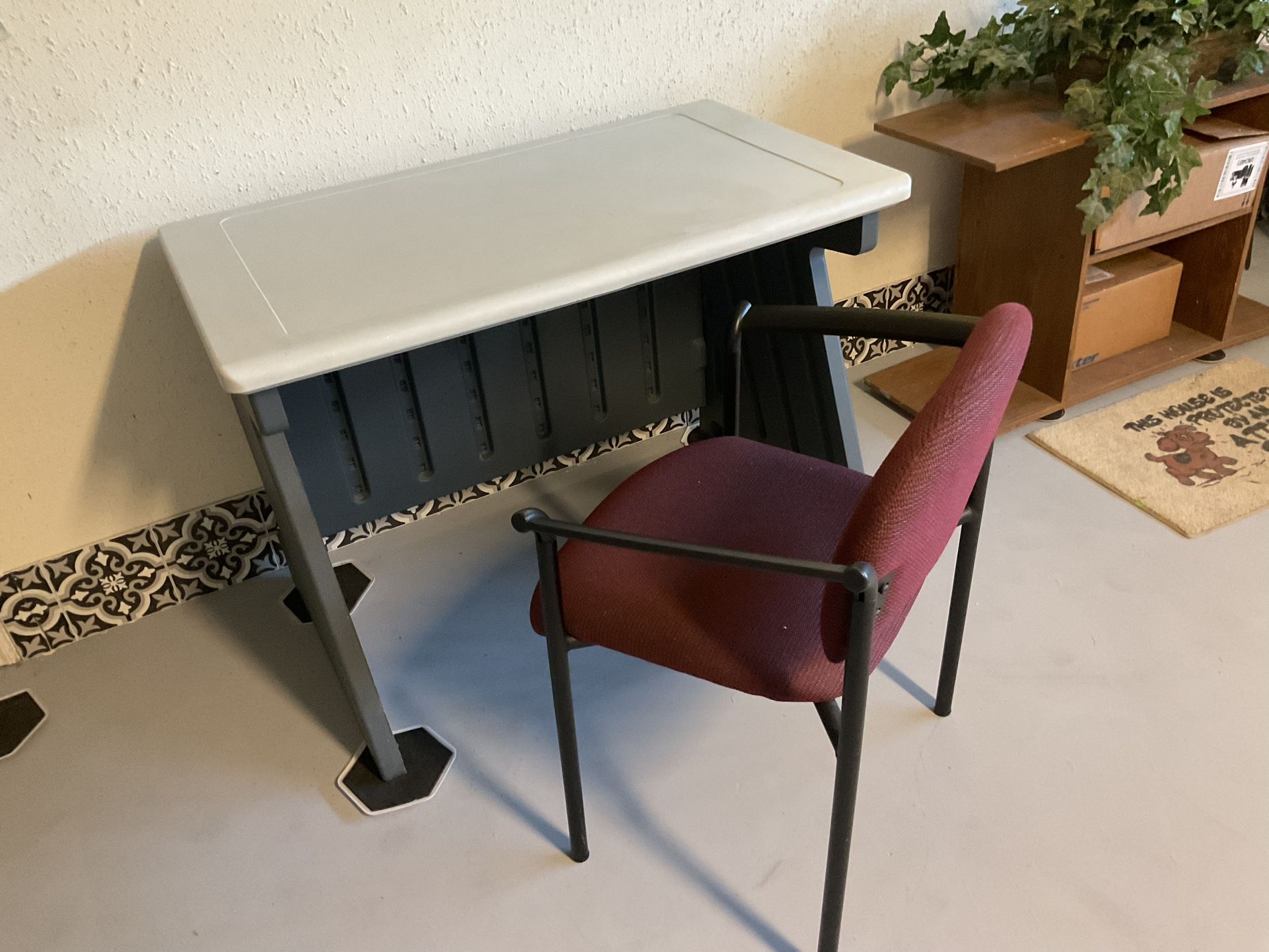 Desk Or Utility Counter W / Chair