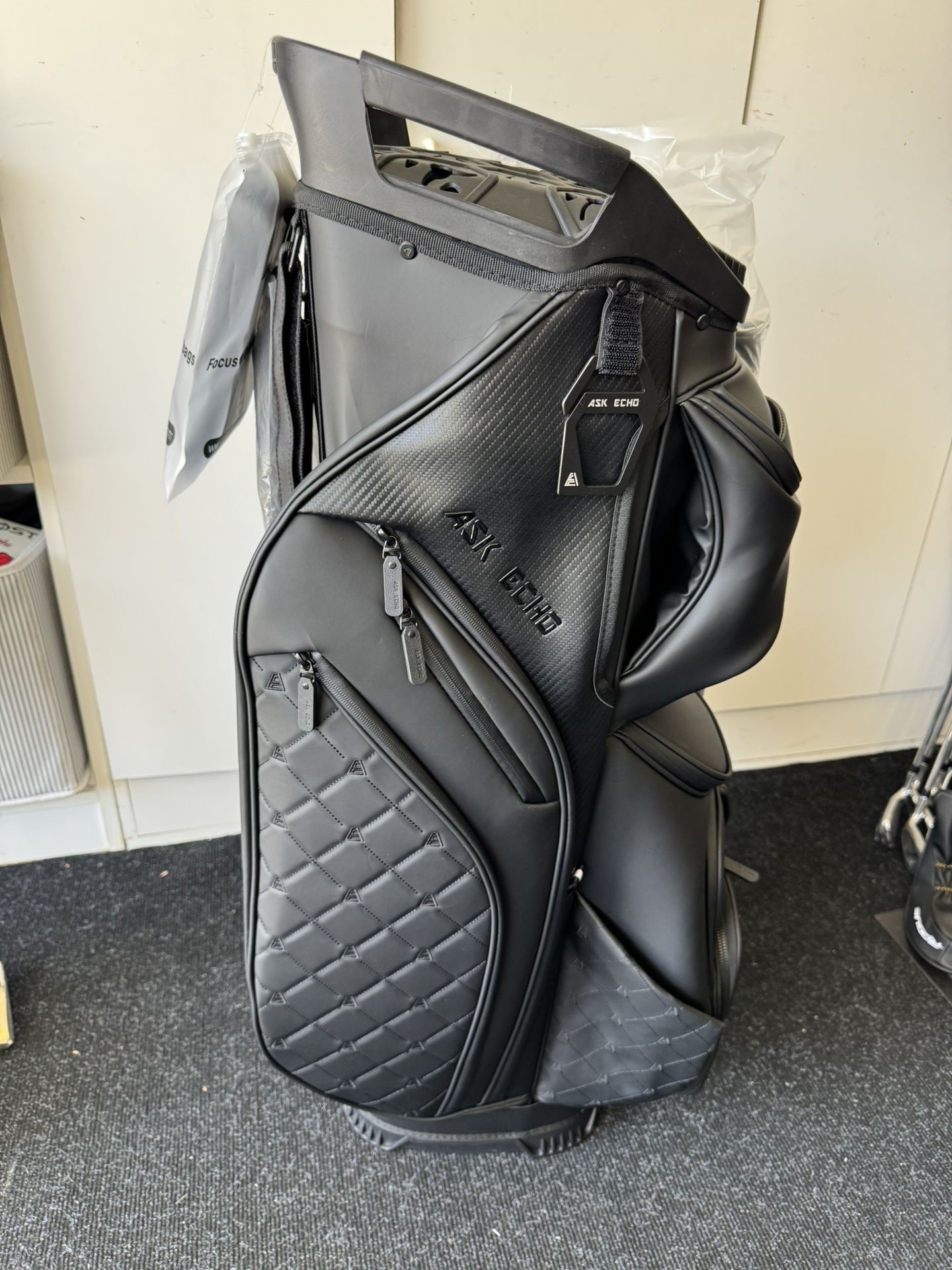 Brand New Ask Echo SLC130 LE Premium Black 15 Slot Golf Cart Bag 