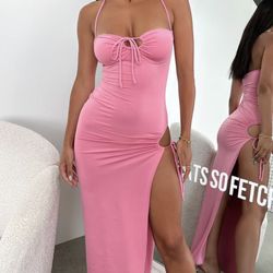 Pink maxi dress
