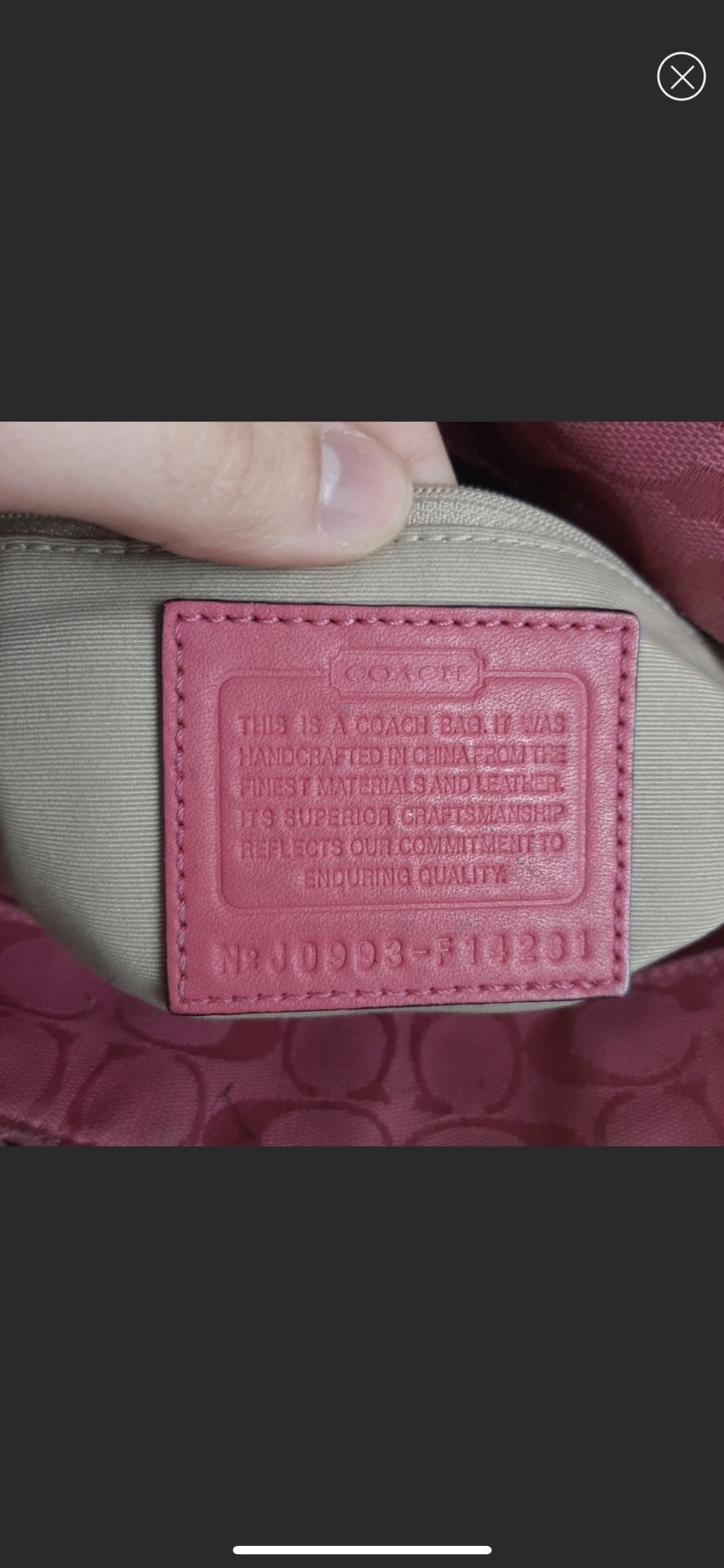 Coach Pink Bag