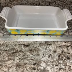 Cooks Tools 12.68x 7.95 Casserole, Dish, Rectangular, Lemon Theme