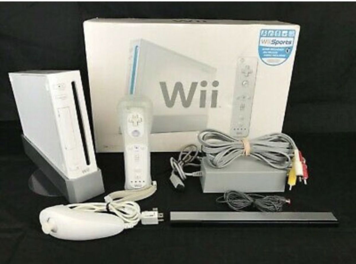Nintendo Wii with 6000 Games WII SPORTS, JUST DANCE 2020, MAEIO PARTY 9, MARIO KART, MARIO BROTHERS and More