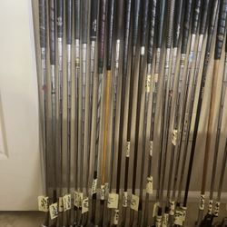 70 Clubs, 21 Wedges, 3 Chippers, 11 Driving and long Irons (1,2,3,4) And 35 Putters. 