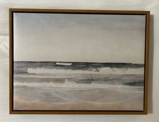 Framed Coastal Seascape Canvas Art