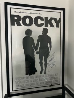 Rocky Autograph 25.5x37.5 framed photo