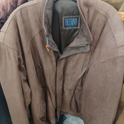 Beyond Leather 2Xl Brown Suede Leather Jacket