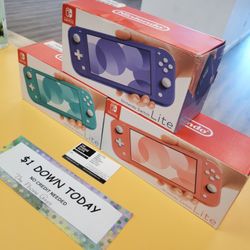 Nintendo Switch Lite Gaming Handheld - $1 DOWN PAYMENT - NO CREDIT NEEDED