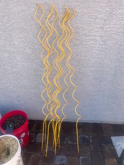 Yellow garden trellises