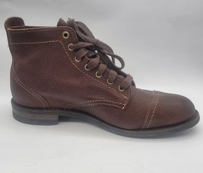 Allen Edmonds Boots Men's Size 7.5 Brown Pebble Grain Leather Boots Almond Toe