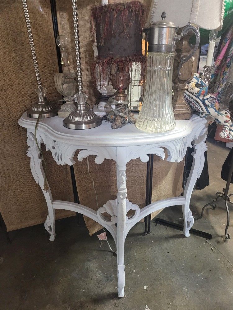 Vintage Carved Wood Table