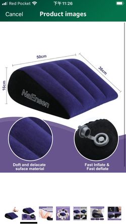 Bed Wedge Pillow, Inflatable Pillow for Couples Soft Portable Positioning Triangle Sofa Pillow Body Positioners Cushion Magic Cushion Body Pillow for 