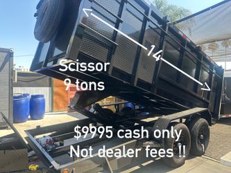 Dump trailer 8x14x4 14000lb $10350 cash
