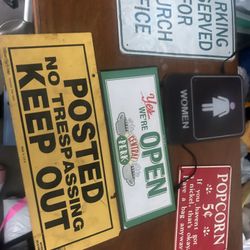 Mixed Lot Signs Art Craft Resell Repurpose