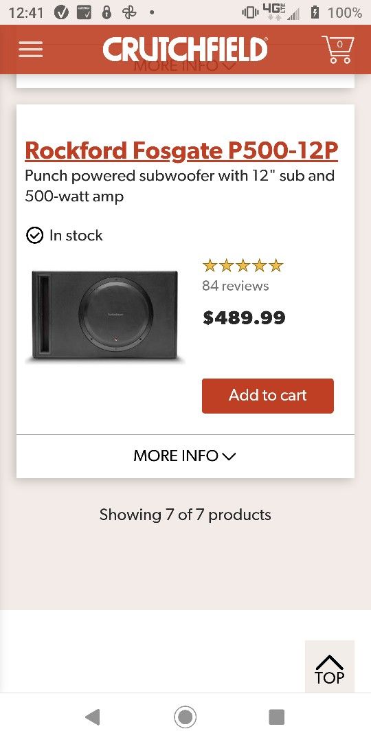 Rockford Fosgate Powered Subwoofer