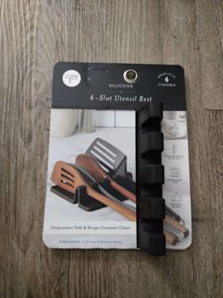 Silicone 4-Slot Utensil Rest For Sale