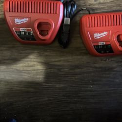 2 Milwaukee Chargers And A Bag
