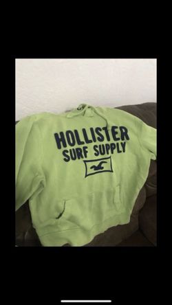 Lime green Hollister hoodie size LARGE (regular) price $78