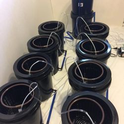 Hydroponics Growing System Recirculating Drip Garden System w/50 Gallon 8 Bucket + Reservoir Kit