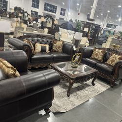 3 PIECE LIVING ROOM SET/ Top grain leather 