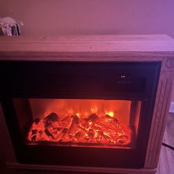 Lifesmart Amish Inspired Natural Light Oak Infrared Fireplace