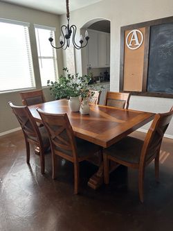 Holland House Soleste 9-Piece Dining Set - Table, 8 Chairs, & 2 Extension Leaves