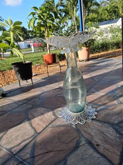 Vintage Glass Bird bath (Read Description)