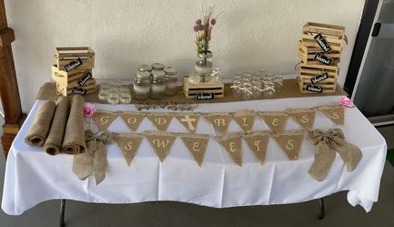 Girls Rustic Baptism Theme